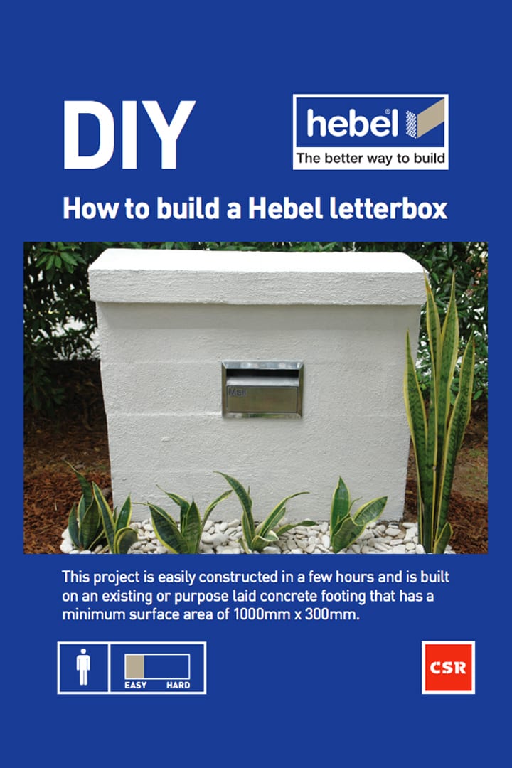 How to build a Hebel letterbox A4