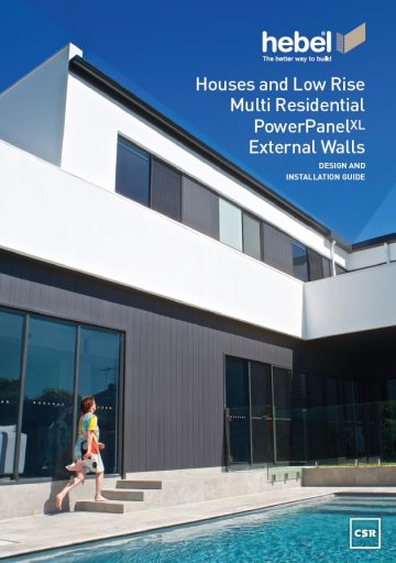 Houses and Low Rise Multi-Residential External Walls PowerPanel<sup>XL</sup> - Design and Installation Guide