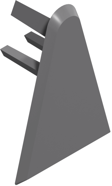 Bullnose Profile End Cap Basalt
